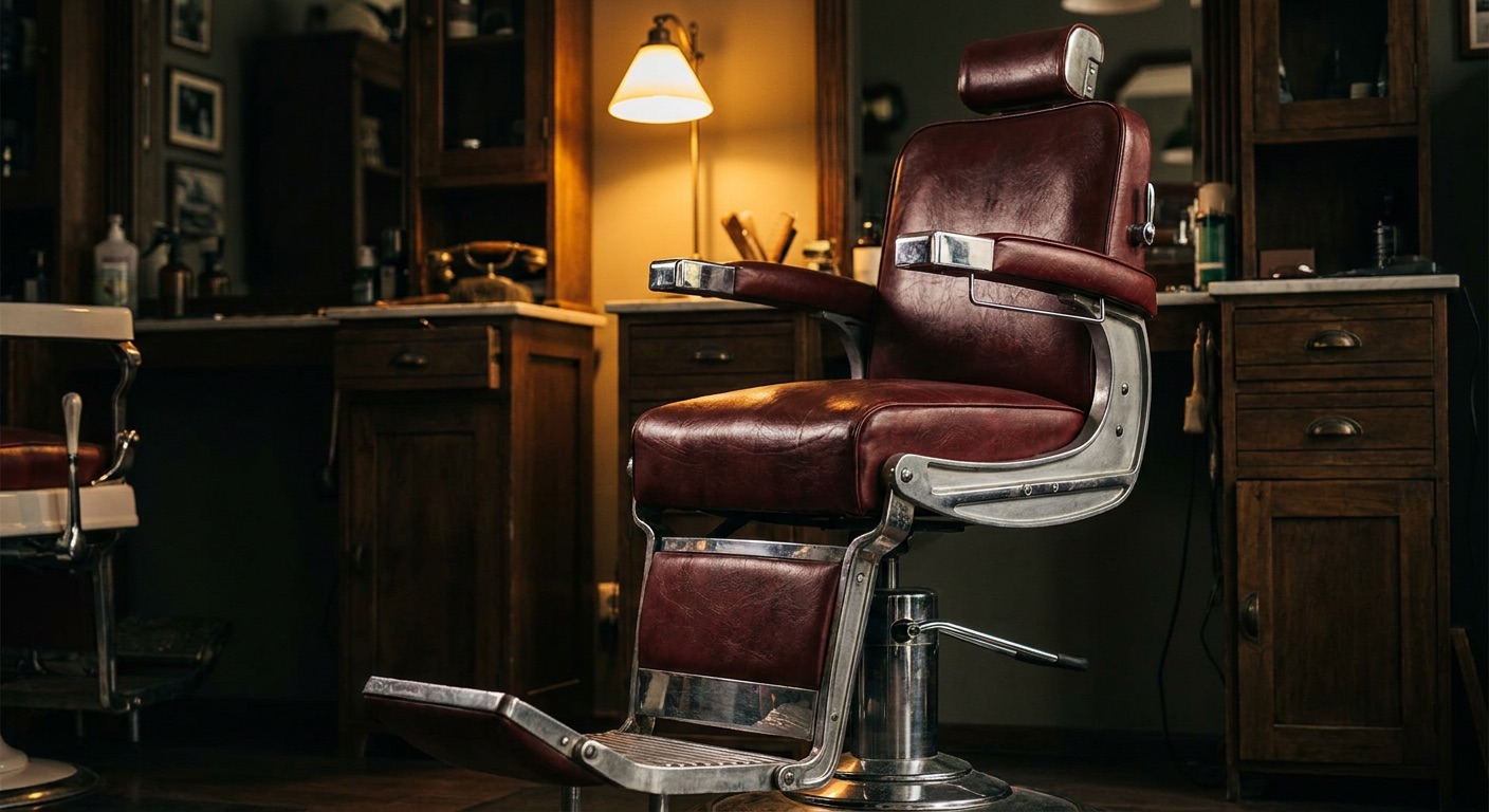 The barber's chair and detail work